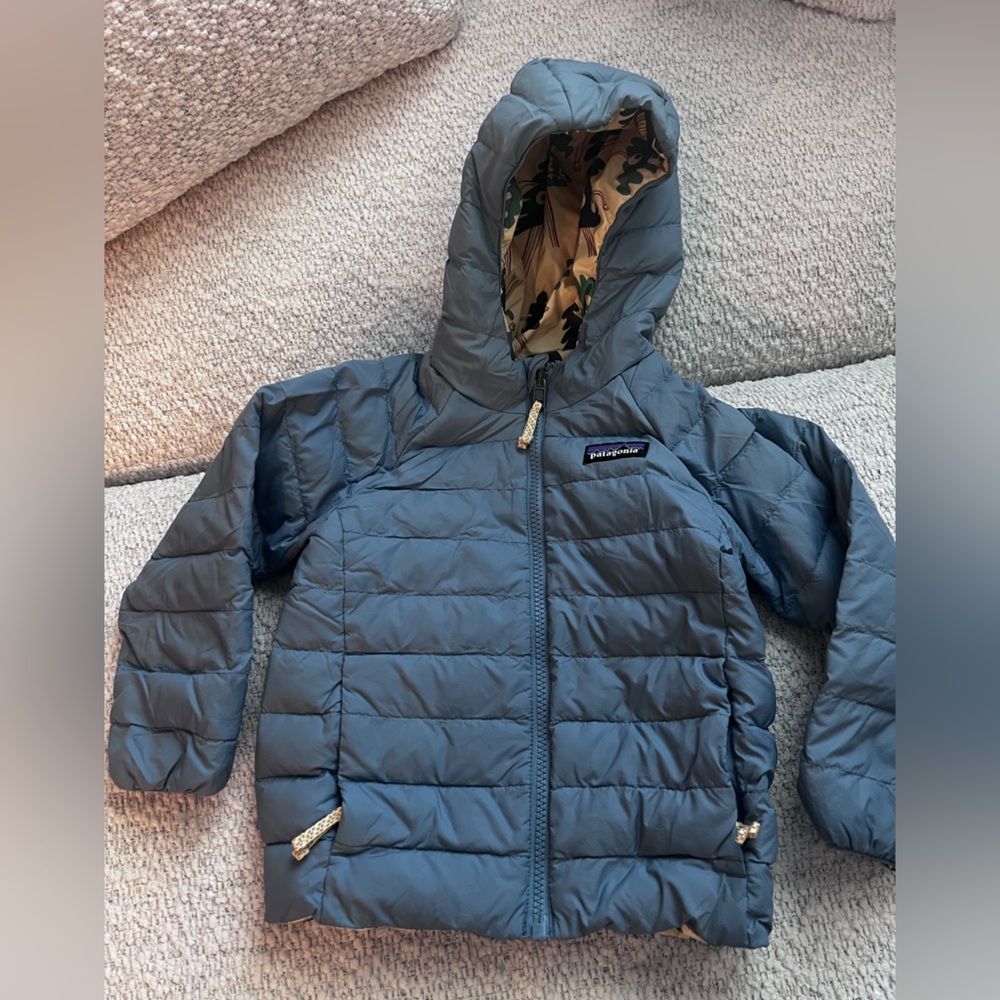 Patagonia Kids Light Blue Puffer Jacket
